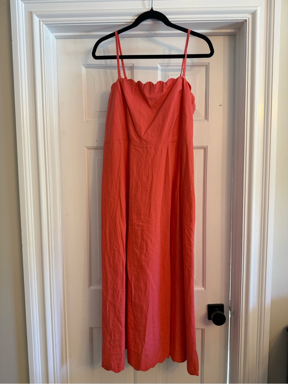 GAP Coral Maxi Dress with Scalloped Neckline